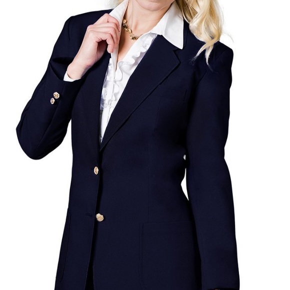 PURE Jackets & Blazers - 🔥SOLD🔥 PURE Blazer Navy With Gold Hardware Size 8/10
